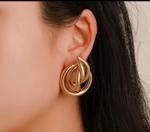 Серьги бижутерия большие кольца