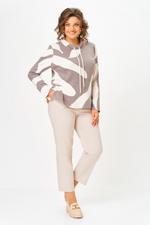 Джемпер женский SWALLOW 883.2 Кофейный в молочный принт 25C0883.2