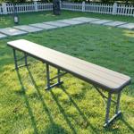 Скамейка складная SAMMAN Vän T для сада, дома, офиса 183×30×43 см, коричневый