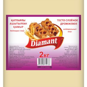 Тесто слоеное дрожжевое DIAMANT 2 кг (нейтральный вкус для производства)