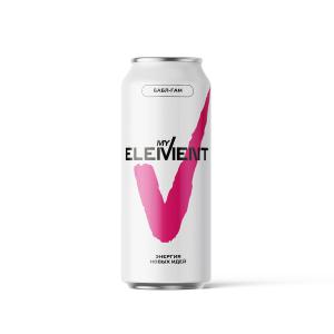 Вкус бабл-гам
My Elements — это энергетический напиток для современных жителей мегаполиса, ведущих активный образ жизни. Наш напиток создан для тех, кто стремится поддерживать здоровье и бодрость на высоком уровне, сочетая спорт и активное времяпрепровождение. My Elements дарит энергию, силу и мотивацию, необходимые для преодоления повседневных вызовов и достижения новых высот.
Энергетик My Element со вкусом бабл - гам — это освежающий напиток, который наполняет ваш день сладкими и яркими нотами жевательной резинки.
Ингредиенты:
- ТАУРИН помогает сохранить выносливость при повышенных нагрузках, поддерживая физическую активность и бодрствование. 
- КОФЕИН повышает концентрацию, работоспособность и снижает усталость, что обеспечивает ощущение бодрости и энергии в течение всего дня.
- Витамины группы В способствуют энергетическому обмену, поддерживают нервную систему и улучшают общее состояние организма, обеспечивая устойчивый уровень энергии и хорошее самочувствие.