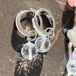 Серьги горный хрусталь