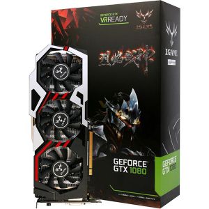 Игровая видеокарта Colorful iGame GTX 1080 U-Top 8. Главные особенности видеокарты:
3 года гарантии
Высокоэффективные вентиляторы
Специальный радиатор охлаждения
Разгон нажатием одной кнопки на видеокарте
I.P.P. (уникальные дроссели)
S.P.T. (серебрение печатной платы)