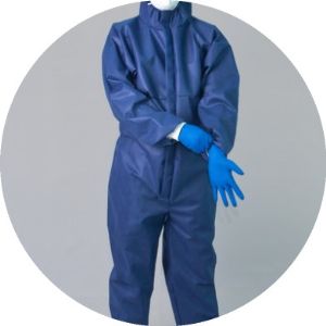 Комбинезон защитный одноразовый DИОН К50, цвет синий, для защиты от брызг жидкостей и твердых частиц