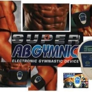 Пояс-миостимулятор Super AB Gymnic. Super Ab Gymnic — это электронное устройство, которое с помощью электрических импульсов заставляет мышцы безболезненно сокращаться.
