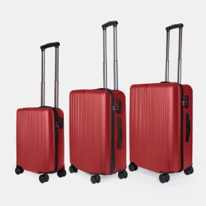 Комплект чемоданов из полипропилена. Цвет: Красный