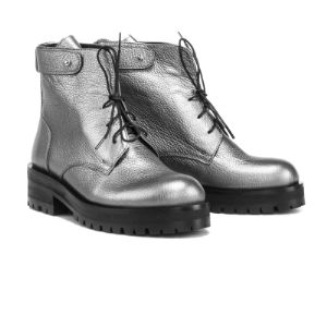 Классические ботинки из зернистой металлической кожи 
Подклад на выбор: кожа, байка, мех
Доступны в разных оттенках