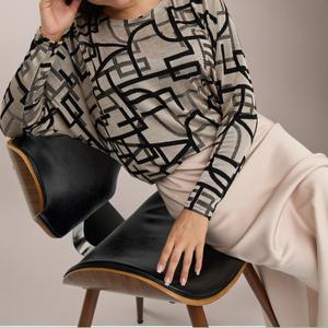 Блузка женская из жаккардовой вискозы. Размеры 46-56