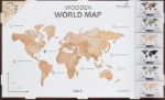 Декор на стену "Карта мира" многоуровневый, L 3145