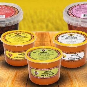 Мёд натуральный: цветочный, липовый, гречишный, донниковый в брендированных ведерках 500, 1000 гр