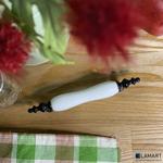 Ручка мебельная белая 5108HW-96 black+white ceramic