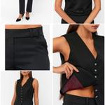 Жилет MYLENE из 100% итальянской шерсти черного цвета