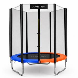 Батут AMETIST Outside D183-06FT Blue/Orange – идеальное решение для развлечения в саду на даче, на участке возле дома для детей и взрослых. Здоровая активная альтернатива телефонам и планшетам, супер фитнес для всей семьи.

Характеристики:

• Тип: с внешней сеткой
• Диаметр батута: 183 см. (6 ft)
• Максимальная нагрузка: 100 кг.
• Цвет: синий, оранжевый
• Материал каркаса: оцинкованная сталь
• Материал полотна: полипропилен, устойчивый к воздействию ультрафиолета и влаги
• Защитный кожух: упрочненный, двухсторонний, двухцветный
• Защитная сетка: да
• Количество стоек сетки: 6 шт.
• Тип крепления полотна: на пружинах
• Количество пружин: 36 шт.
• Количество опор: 3 шт.
• Лестница: нет
• Конструкция: разборный (не складной)
• Высота сетки: 150 см.
• Высота рамы: 50 см.
• Габариты упаковки (Д*Ш*В): 99*18*48 см.
• Вес (нетто/брутто): 22/24 кг.