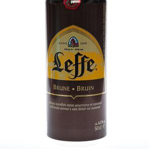 ПИВО ТЕМНОЕ ФИЛЬТРОВАННОЕ ПАСТЕРИЗОВАННОЕ «LEFFE BRUNE» 6,5%/(«ЛЕФФЕ БРЮН») 0,5 л., ЖБ