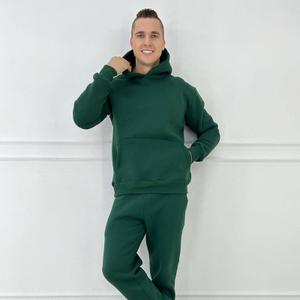 Брючный спортивный костюм с капюшоном в оттенке лавр