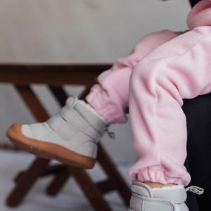 Детские демисезонные дутики Little Club, цвет бежевый, замша, на липучках. Унисекс, для мальчиков и девочек. Размеры 24–26.