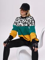 Свитер женский ТММ леопард зеленый леопард зеленый
