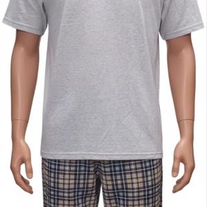 706 Мод. Пижама мужская,  фуфайка треугольный вырез, с короткими рукавами и брюками с карманами. Состав полотна: хлопок 100%. Размерный ряд: 48-60