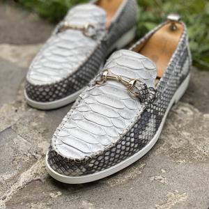 Natural python leather