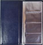 Визитница настольная на 96 визиток из итальянского кожзаменителя Esprit синий