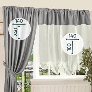 Представляем вашему вниманию стильные и практичные шторы от бренда ГАЛАНТ, которые станут идеальным дополнением к вашему интерьеру. Этот комплект из двух штор, выполненных из плотной ткани блэкаут, создаст уютную атмосферу в вашей кухне, защищая от яркого солнца и любопытных взглядов. Шторы износостойкие и не мнутся, что очень удобно в ежедневном использовании. Классический стиль и элегантный рисунок "рогожка" в цвете графит прекрасно впишутся в любой дизайн. Благодаря шторной ленте, установка штор не составит труда. Комплект дополнен стильным подхватом, который добавит изюминку вашему окну. Шторы имеют размеры 140х240 см и 140х180 см, что идеально подходит для окон с балконной дверью. Создайте уютную и стильную атмосферу на своей кухне с помощью этих замечательных штор!