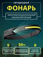 AG-HT-116 Портативный светодиодный сенсорный налобный фонарь, для рыбалки, с зарядкой от USB
