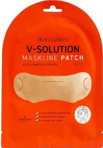 Патчи, маска для коррекции овала лица V-Solution Maskline Patch, BeauuGreen, Ю. Корея, 28 г