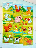 Пазл магнитный "Кто живет на ферме?" 01150