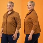 Куртка Больших Размеров Luxe Curve Camel