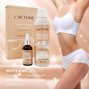 L&#39;ACTONE Набор отбеливающей пены и отбеливающей сыворотки

Отбеливающая пена и сыворотка L&#39;ACTONE помогает уменьшить появление темных пятен, делая вашу кожу более гладкой и яркой благодаря входящим в ее состав эффективным ингредиентам.

L&#39;ACTONE Whitening Foam &amp; Whitening Serum Set — набор, который помогает решить проблему потемнения кожи на чувствительных участках тела, таких как половые органы, линия бикини, колени, локти, шея и подмышки. Благодаря своей специальной формуле, состоящей из натуральных и безвредных растительных экстрактов, он помогает постепенно осветлить цвет потемнений на поверхности кожи, имеющей проблему потемнения. Содержащиеся в нем высокие отбеливающие вещества обладают осветляющим и омолаживающим эффектом.

Сыворотка для ухода за кожей, поддерживающая балансировку и осветление тона кожи

L&#39;ACTONE Whitening Foam &amp; Whitening Serum Set, предлагаемый в виде набора, практичный и простой в использовании.