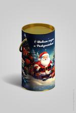 Новогодний тубус "Праздник в лесу", 120х220 Кругом картон NY1222WE