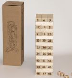 Настольная игра Дженга Башня удачи Дженга с цифрами и кубиками 1087karton