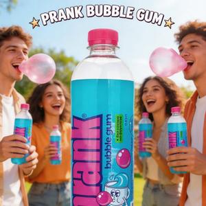 PRANK — напитки, которые играют со вкусом!
PRANK — это безалкогольные газированные напитки, которые ломают привычные вкусовые ожидания и превращают каждый глоток в настоящее приключение! Яркие, дерзкие и необычные — они созданы для тех, кто любит экспериментировать и получать новые эмоции.
На фруктозе — меньше калорий, больше удовольствия.  Натуральные красители — безопасно даже для самых юных любителей необычных вкусов.  Идеально для вечеринок, встреч с друзьями и просто весёлых моментов!
Bubble Gum
Взрыв вкуса, который возвращает в детство! Сладкий, насыщенный, вызывающий ностальгию — словно жуёшь любимую жвачку, но без ограничений. Каждый глоток — как первый пузырь, который ты пытался надуть!
PRANK — попробуй, удивись, наслаждайся!