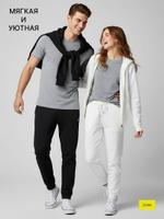 Футболка серая однотонная из плотного хлопка (170 г/м²) 96769