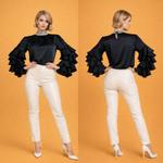 Блуза Aurora Crystal-Collar с кристальным воротником