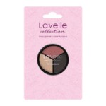 LavelleCollection Тени для век, EYE SHADOW 3, трехцветные, тон 05 черный, бордовый, розовый