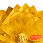 Фольга оберточная для конфет Золотая (10х10 см), 100 шт