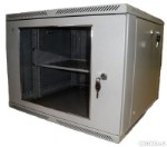 Шкаф 19” телекоммуникационный настенно напольный  6U (600x450) дверь стекло
