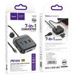 TYPE C-HUB на 7 портов HOCO HB38 (USB3.0/USB2.0*2/TYPE C 100W/HDTV/SD+TF)