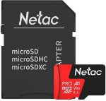 MicroSD NETAC 64 Гб с SD-адаптером 10 класс (100 Mb/s)