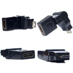 Прямой переходник HDMI mini -HDMI ПАПА-МАМА поворотный 360