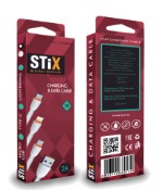 Кабель TYPE C STIX SX-01 FAST CHARGE 2A (1М)  плоский силикон тех. пак