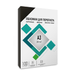 Обложки картонные Гелеос Обложки А3 “кожа” черные 100 шт. CCA3B