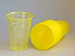 Пластиковый одноразовый стакан “Стандарт”, 200 мл, 100 шт/уп, желтый (1000 шт)