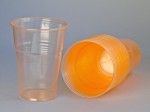 Пластиковый одноразовый стакан “Стандарт”, 200 мл, 100 шт/уп, светло-оранжевый (1000)