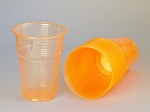 Пластиковый одноразовый стакан “Стандарт”, 200 мл, 100 шт/уп, апельсиновый (4200)