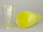 Пластиковый одноразовый стакан “Стандарт”, 200 мл, 100 шт/уп, светло-желтый (3000 шт)