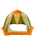 Палатка для зимней рыбалки Митек Нельма-3 (оранжево-бежевый/хаки)