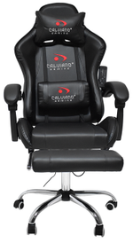 Массажные кресла Calviano Вибромассажное кресло  AVANTI ULTIMATO total black с подножкой