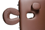 Массажные столы Atlas Sport Массажный стол  70 см XXL PRO с валиком (с memory foam) складной 3-с деревянный (коричневый)